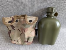 Kombat Military Patrol Water Bottle Canteen with Pouch Screw Cap Hiking Camping