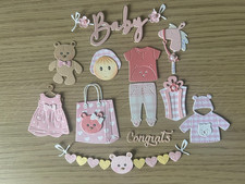 Baby Girl mixed Embellishments for Card making (L3)