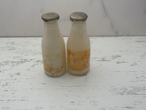 Vintage milk bottle salt - vintage,