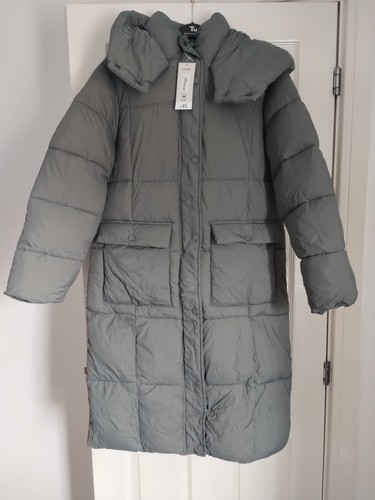 Bnwt long grey padded hooded - bnwt,