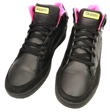 Kappa Volare MD Mens mid Trainers UK11 Black lace up padded ankle/tongue Used