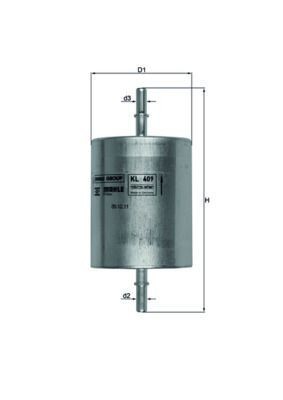 Mahle 409 fuel filter fits - kl,