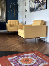 2 Set Armchairs KNOLL Florence Knoll Lounge Chair 81cm W x 81cm D x 80 cm H x 43