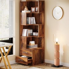 5-Tier Corner Bookshelf w/ 2