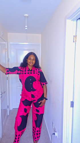 Womens abstract pink - black, 2