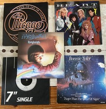 80’s AOR Rock Singles. Marillion, Cars, Chicago, Bonnie Tyler + Heart. See Pic
