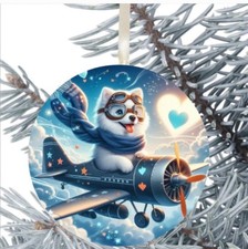 Samoyed Dog Hanging Bauble