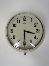 Vintage Metamec White Bakelite Wall Clock Mid Century Retro A/F