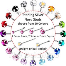 Round crystal top - crystal, sterling