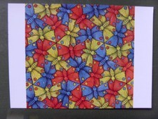M C ESCHER 'Symmetry Butterfly No 70' Tessellation  - 1948 - POSTCARD