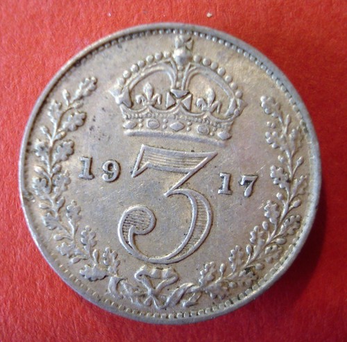 Silver brass threepence - silver, &