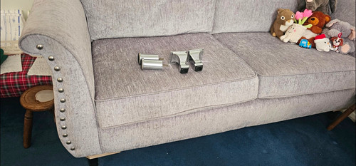 Scs grey fabric sofa - fabric, &