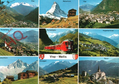 Picture postcard visp - picture, postcard-:visp