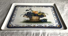 Italian Serving Tray with Fruit Basket Design Melamine Made by MEBEL Italy.