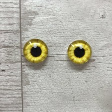 Pair of yellow glass eyes