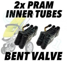 2x Pram Bent Valve Inner Tubes