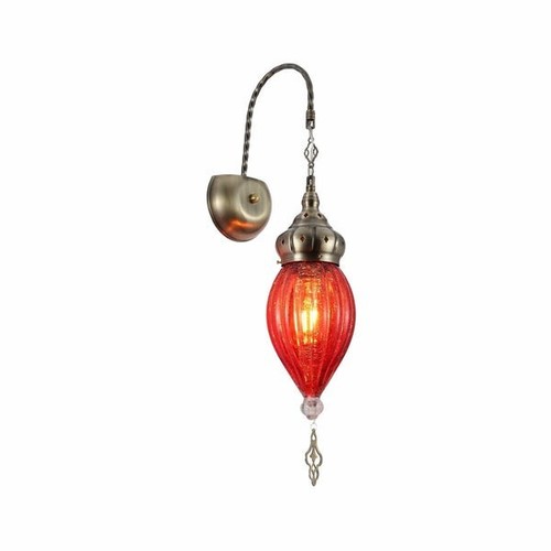 Antique brass glass moroccan - antique,