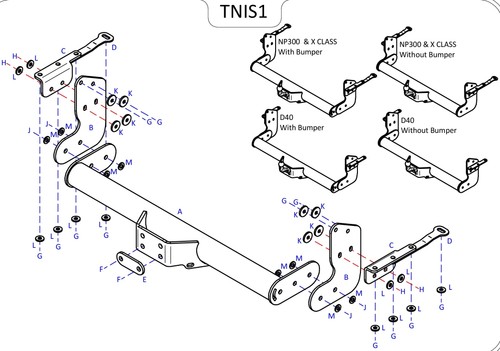 Towtrust fixed flange - fixed,