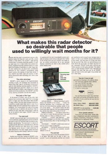 Escort radar warning receiver - radar,