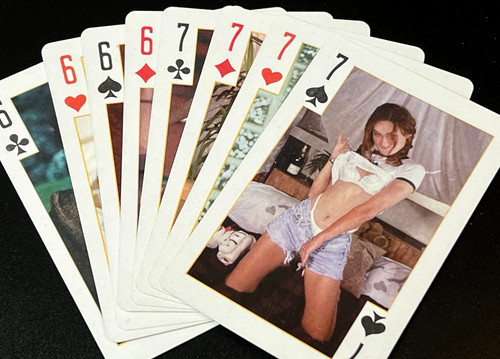 Vintage playing cards deck - cards, pin