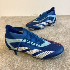 Adidas Predator Accuracy 1 FG Blue Lace Up Football Boots Size UK 9.5