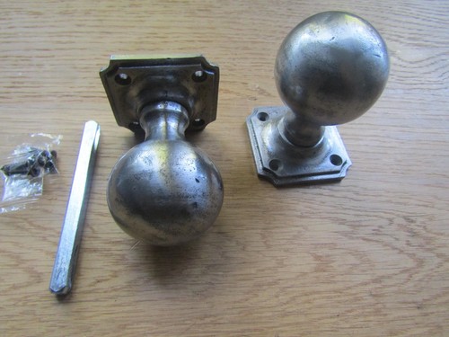 Rustic iron mortice door - door, knobs