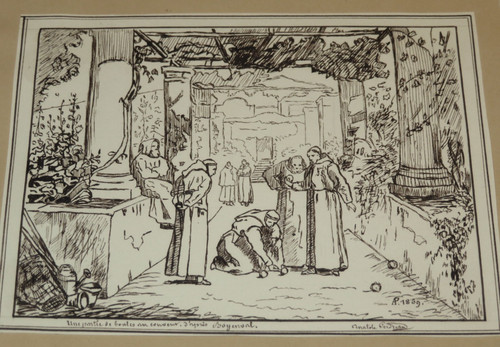 French school 19th drawing ink - french,