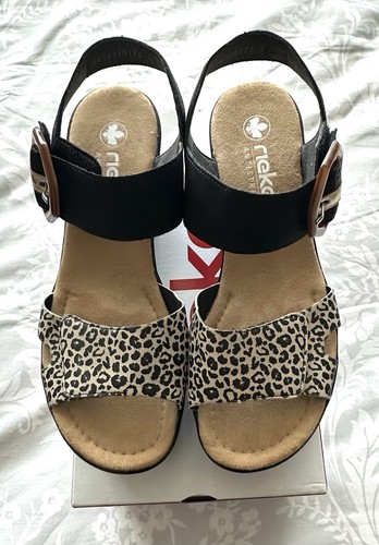Rieker black leopard - rieker, black/leopard