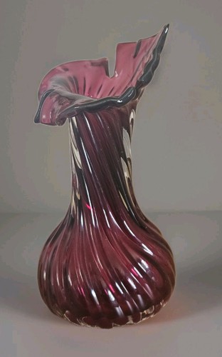 Czech bohemian glass vase - czech,