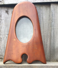 LARGE 11.5" TALL TRENCH ART WOODEN PROPELLER TIP MAHOGANY PHOTO FRAME - C1915'S