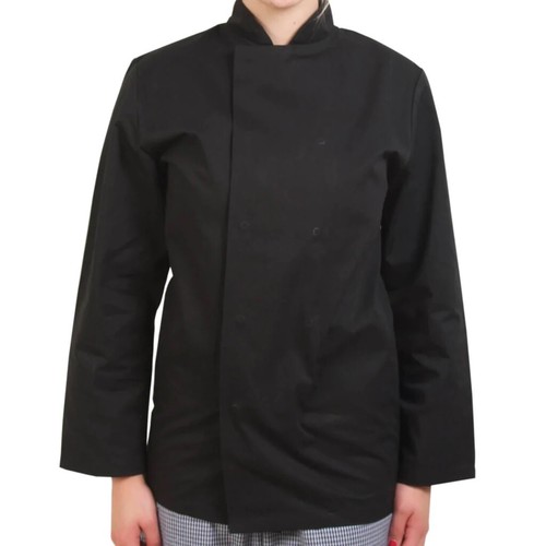 Black long sleeve chef - sleeve,