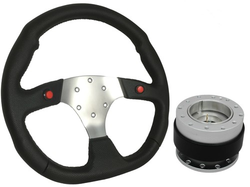 Chrome steering wheel - steering, +