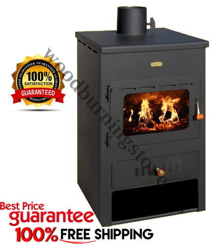 Wood burning stove back - burning,