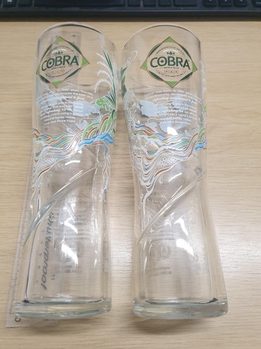 Cobra world beer pint glasses - cobra,