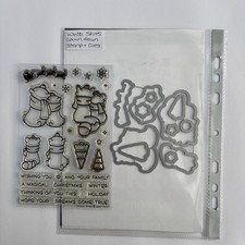 Lawn Fawn Clear Stamps "Winter Skies" Stamps and Coordinating Lawn Cuts Die Set