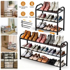 3 Tier Extendable Shoe Rack Stand Compact Space Saving Storage Organiser Shelf