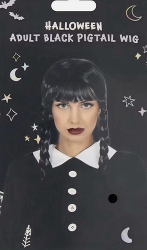 Adults black long pigtails - adults,