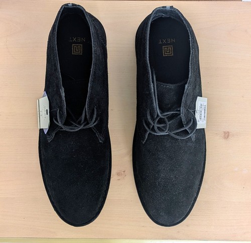 Next mens black leather suede - next,