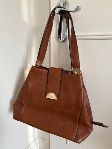 Leather dune handbag camel - leather,