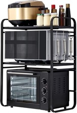 Adjustable Microwave Oven Rack, For Auction, 2 Tier, Black