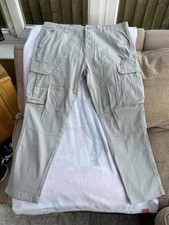 Next Mens Stone Grey Cargo