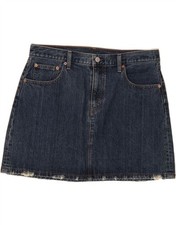 LEVI'S Womens Low Waist Mini Denim Skirt W34 Large Blue BO06