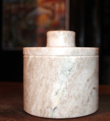 Marble butter keeper - butter, warm
