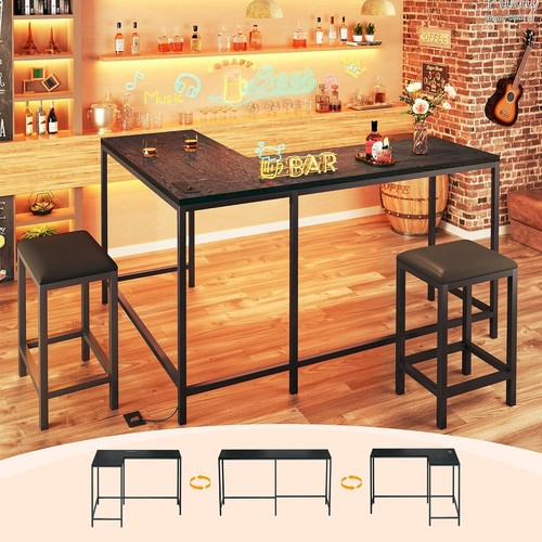 Bar table and chairs - table,