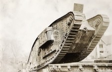 WW1 Tank Loading RPPC Photo