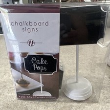 Chalkboard Placecard Holders 3.5" x 6.5"Plastic signs - 4 pack New Cake Pops
