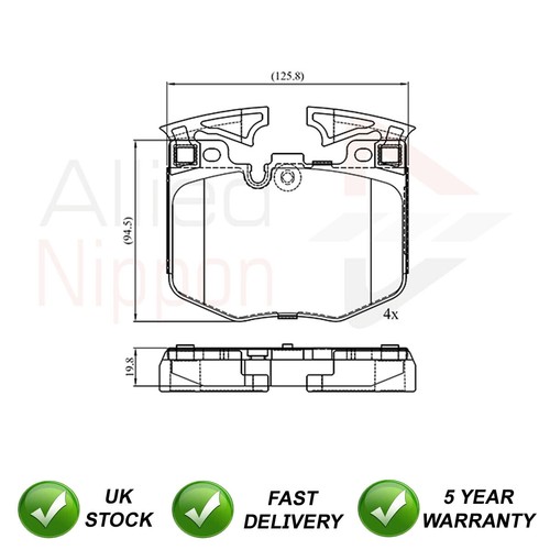 Brake pads set front sjr - sjr, fits