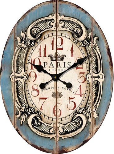 Large oval wall clock - large,
