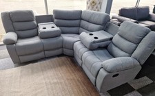 MILANO CORNER (GREY) FABRIC MANUAL RECLINER SOFA 