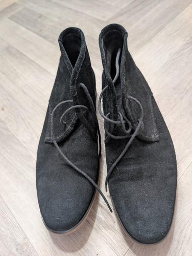 Classic black suede chukka